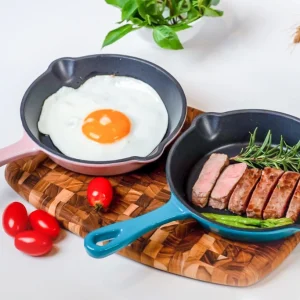 Chảo gang cạn OCENO có miệng rót