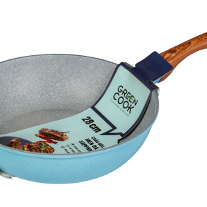 Chảo đúc men đá xanh Sapphire 28cm GCP09-28IH Green Cook
